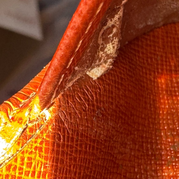 LOUIS VUITTON VINTAGE ELISE TRIFOLD COGNAC BROWN EPI LEATHER WALLET W/COA - Picture 8 of 14